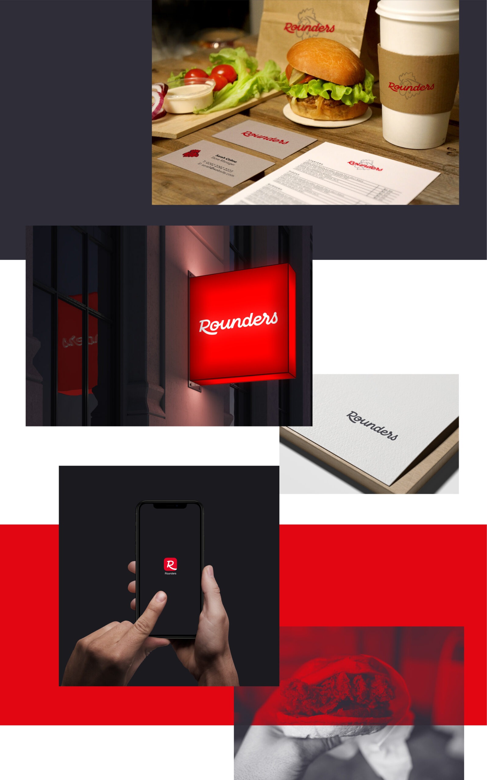 Rounders Chicken branding and signage