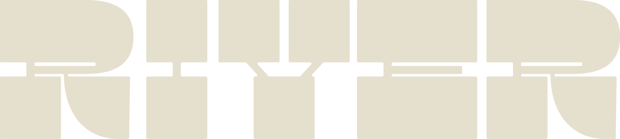 Adam Greasley Logo Designer _River Reverse contrast typography