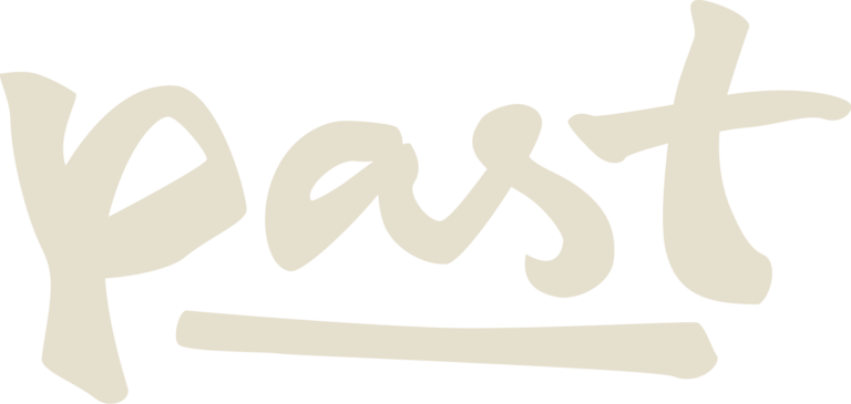 Past. A brush pen calligraphic logo.