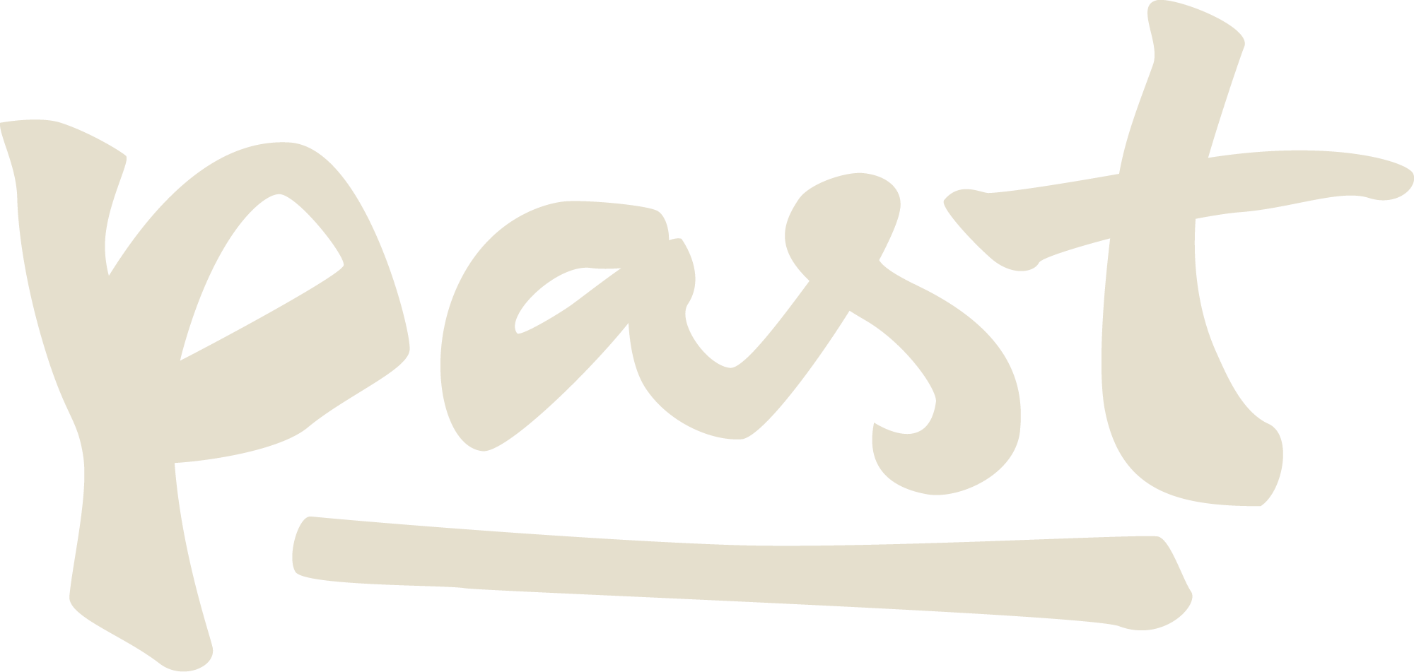 Past. A brush pen calligraphic logo.